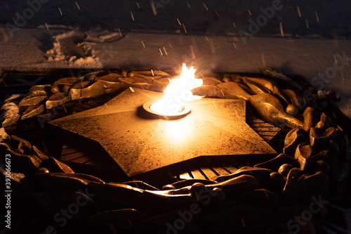 Eternal flame in memory of the past war