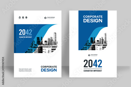 City Background Business Book Cover Design Template