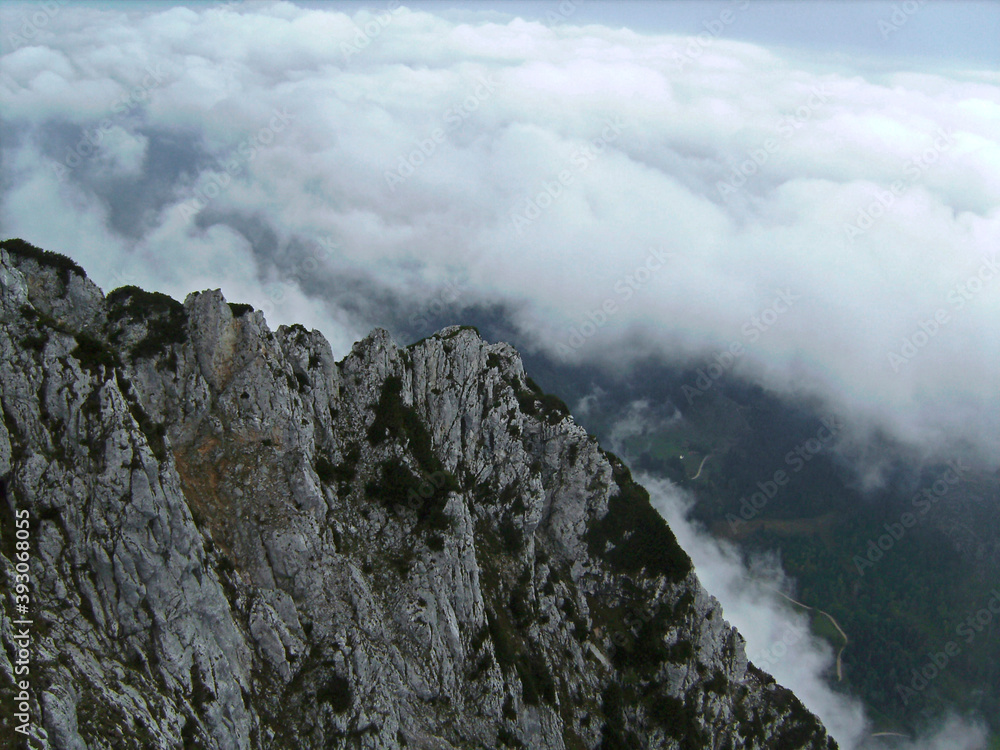 Piding via ferrata climbing route, Chiemgau in Bavaria, Germany Piding via ferrata climbing route, Chiemgau in Bavaria, Germany