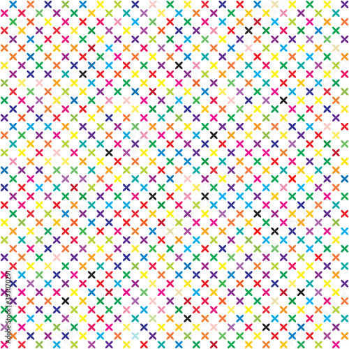 Colorful crosses pattern, vector illustration design