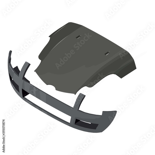 Replacement part icon. Isometric illustration of replacement part vector icon for web