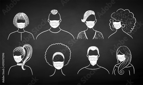 Illustration set of new normal user icons