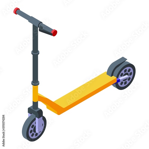 City electric scooter icon. Isometric of city electric scooter vector icon for web design isolated on white background