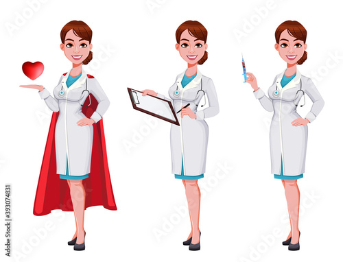 Beautiful young woman doctor