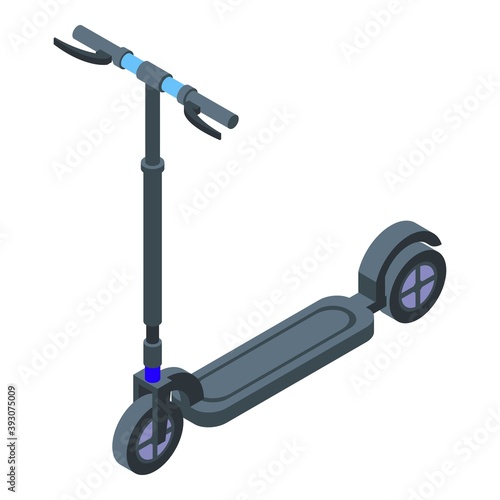 Wheel electric scooter icon. Isometric of wheel electric scooter vector icon for web design isolated on white background