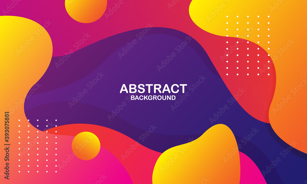 Colorful geometric background. Liquid color background design. Fluid shapes composition. Vector illustration