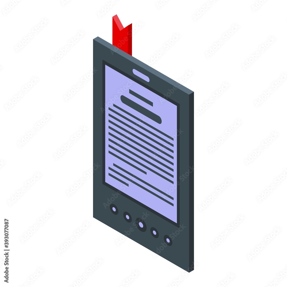 Ink ebook icon. Isometric of ink ebook vector icon for web design isolated on white background Ink ebook icon. Isometric of ink ebook vector icon for web design isolated on white background