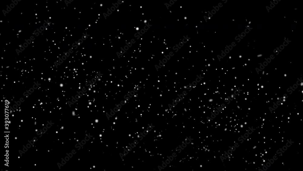 High quality motion animation snow falling on black background. Heavy flying snowflakes overlays background High quality motion animation snow falling on black background. Heavy flying snowflakes overlays background