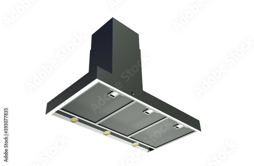 Obraz na plátně 3d render of black hood