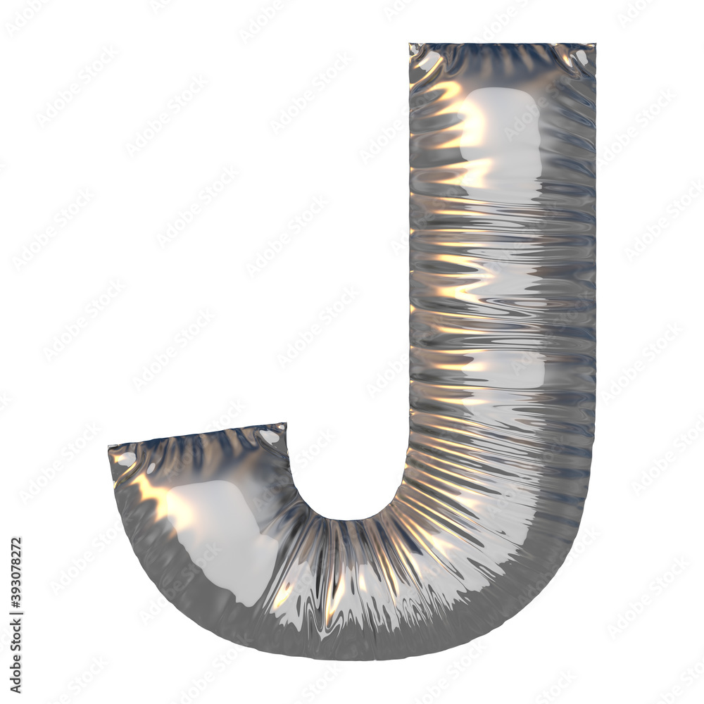 Buchstabe J aufgeblasen