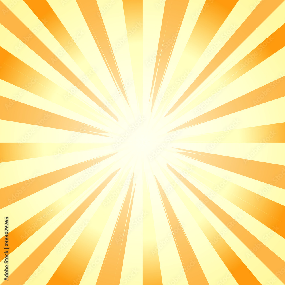 Abstract bright Yellow rays background. Square. Vector Abstract bright Yellow rays background. Square. Vector