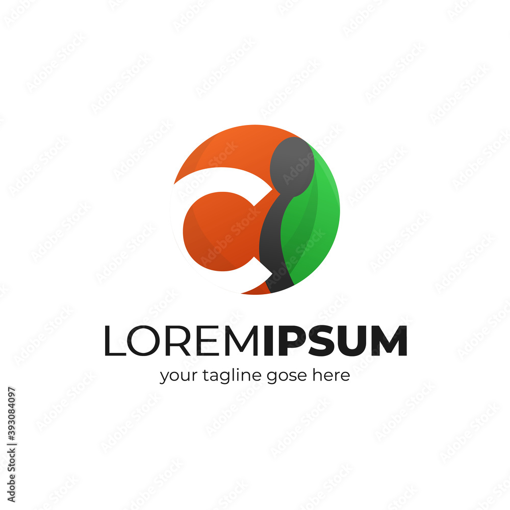 creative letter C as restaurant or food logo with spoon and leaf vector design, creative letter C as restaurant or food logo with spoon and leaf vector design,