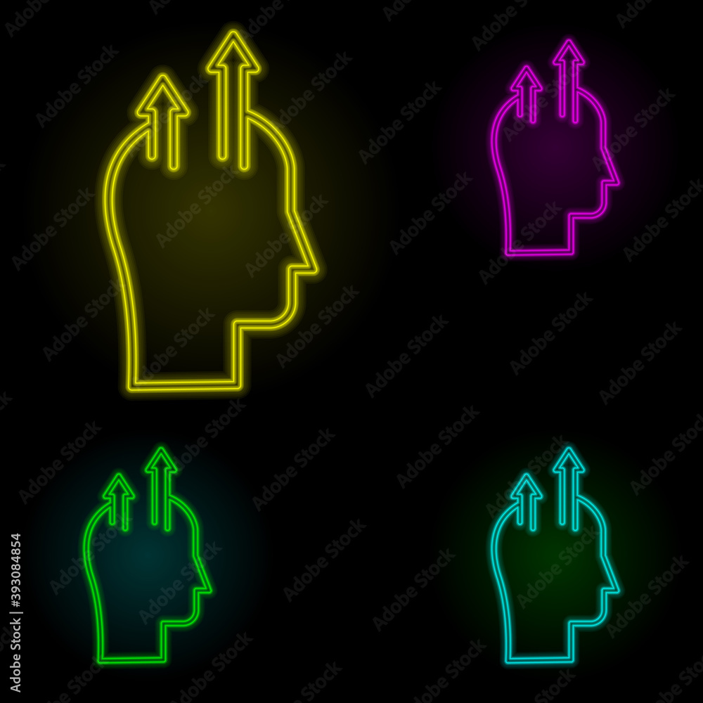 had, arrow, growth icon neon color set icon. Simple thin line, outline vector of business icons for ui and ux, website or mobile application had, arrow, growth icon neon color set icon. Simple thin line, outline vector of business icons for ui and ux, website or mobile application