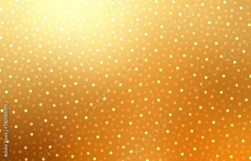 Bright golden sparkles on shiny yellow background. Classic festive decorative pattern.