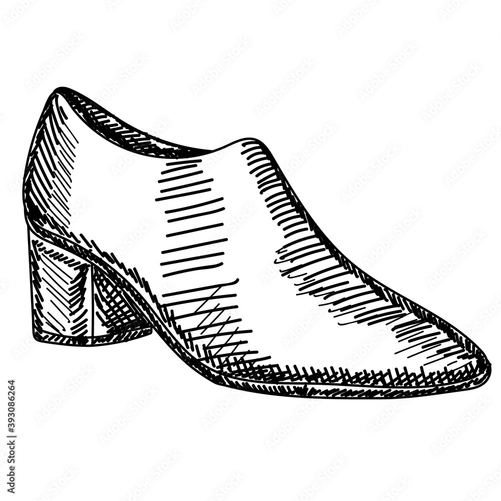 isolated hand drawn sketch womens shoes isolated hand drawn sketch womens shoes
