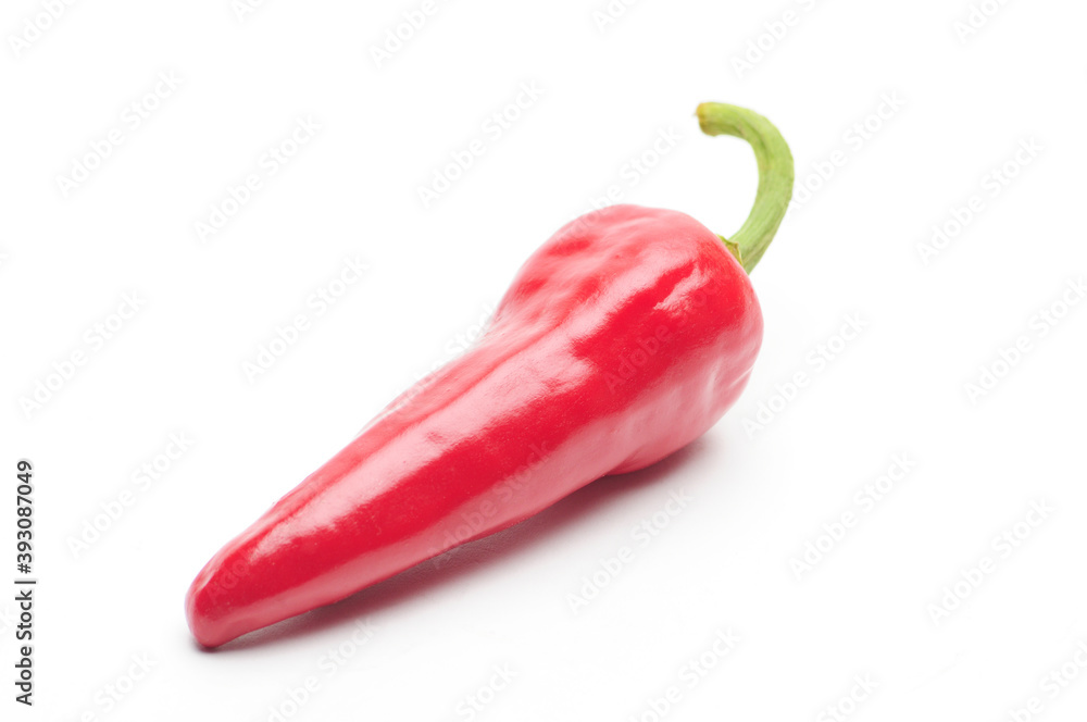 Natural hot pepper on a white background Natural hot pepper on a white background