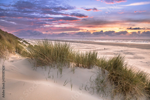 Obraz na płótnie View from dune over North Sea