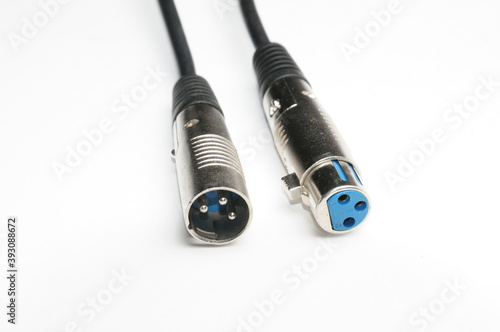 Wallpaper Mural Audio cable with XLR connectors for microphones and professional audio equipment on a white background Torontodigital.ca