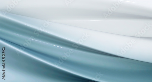 Abstract background. Beautiful gradient from white to blue metallic. 3D rendering.