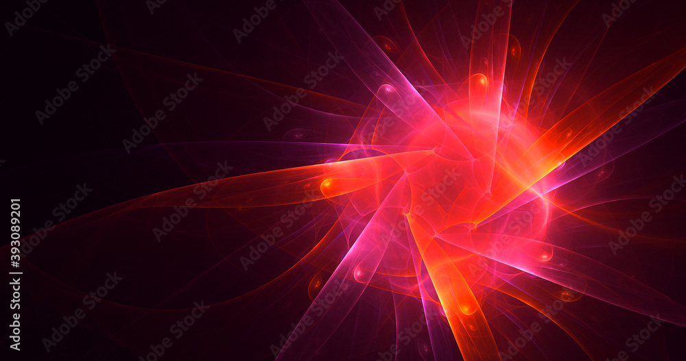 Obraz premium 3D rendering abstract multicolor fractal light background