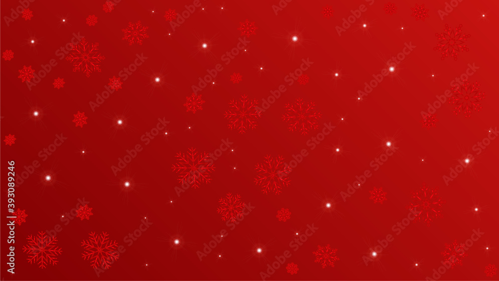 red background with star and snowflake