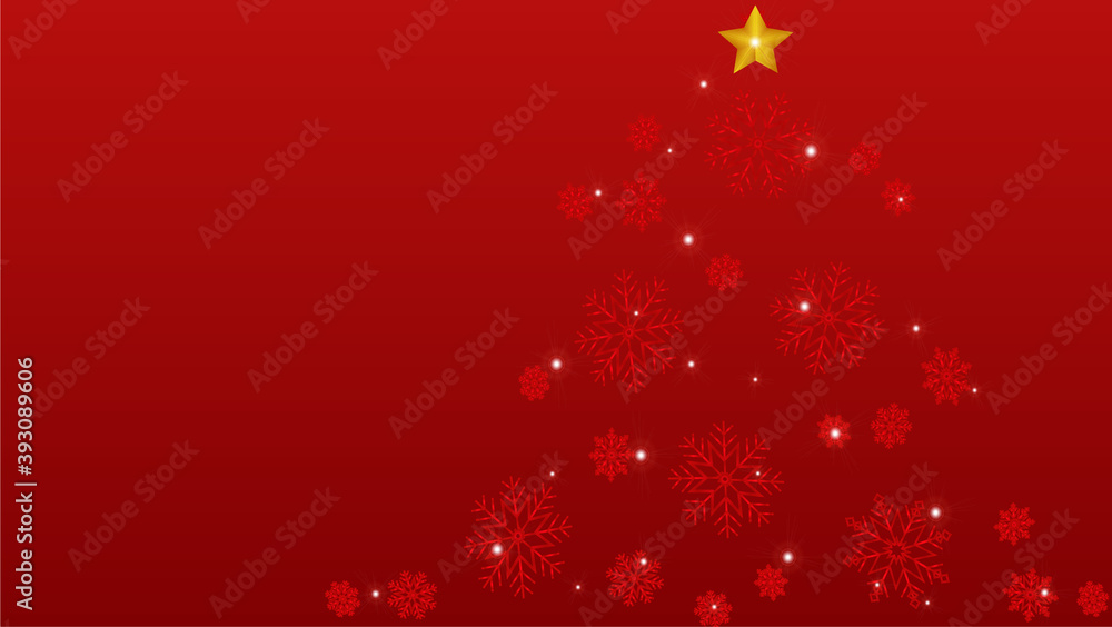 red background with star and snowflake