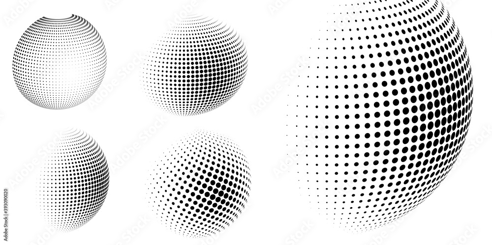 3D decorative balls with chess dot spheres isolated on white. Vector illustration EPS10. Design elements for your advertising flyer, presentation template, brochure layout, book cover