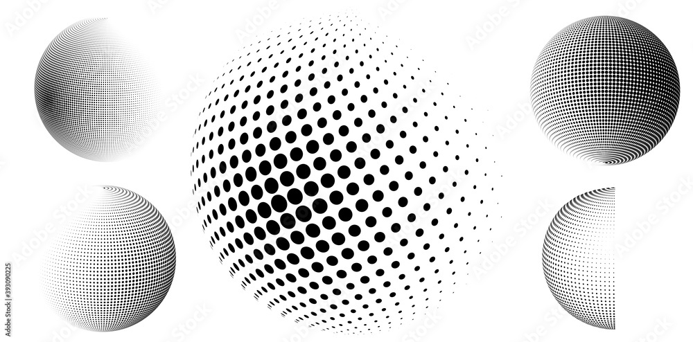 3D decorative balls with chess dot spheres isolated on white. Vector illustration EPS10. Design elements for your advertising flyer, presentation template, brochure layout, book cover