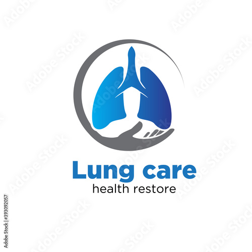 lung care for health service and medicine logo designs simple and modern