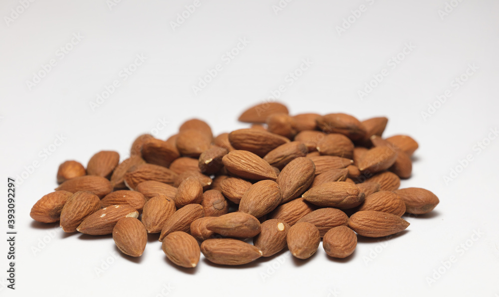almond (shelled) isolated on white background almond (shelled) isolated on white background