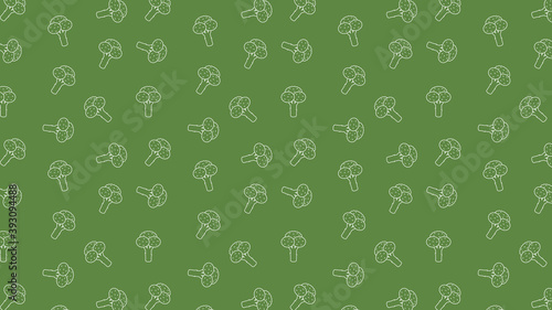 broccoli pattern wallpaper. broccoli doodle vector.