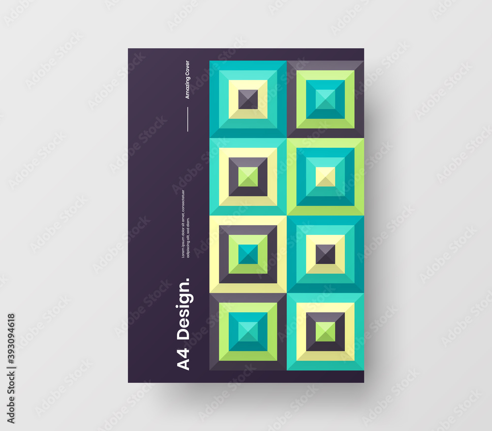 Brochure front page design layout. Vertical corporate identity A4 report cover. Modern abstract geometric vector business presentation illustration template. Brochure front page design layout. Vertical corporate identity A4 report cover. Modern abstract geometric vector business presentation illustration template.