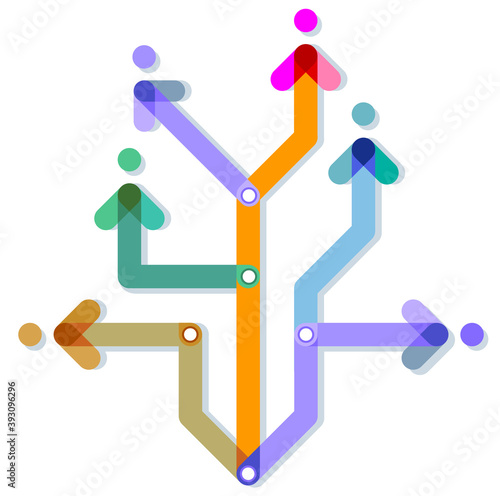 Richtung Strategie konzept illustration	