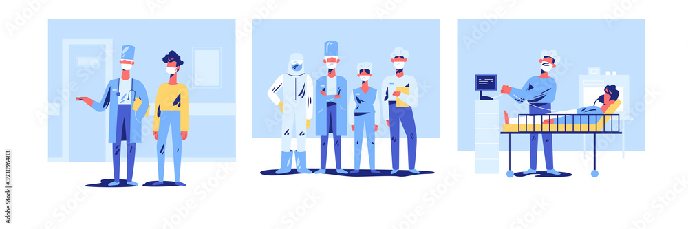 Set of medical characters. Set of medical characters.