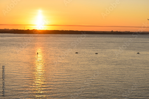 bright dawn on the Volga River © Igor