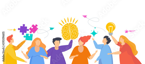 People talking. Conversation on social networks. Flat vector illustration.