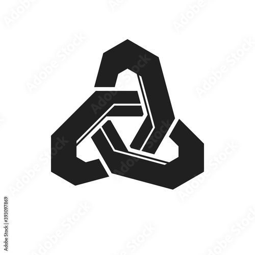 Trinity Triquetra Triskelion abstract sign illustration