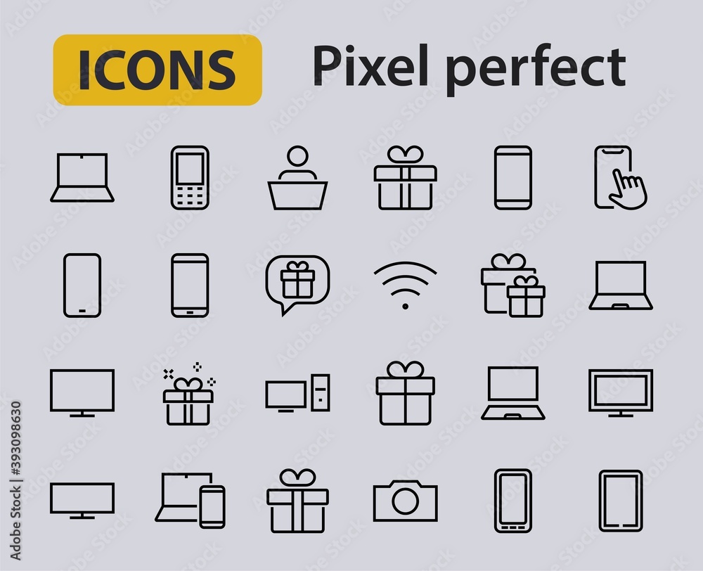 SMART devices and gadgets linear icons set, vector, contains icons computer, camera, laptop, phone, web devices, electronic appliances, and much more. Editable stroke SMART devices and gadgets linear icons set, vector, contains icons computer, camera, laptop, phone, web devices, electronic appliances, and much more. Editable stroke