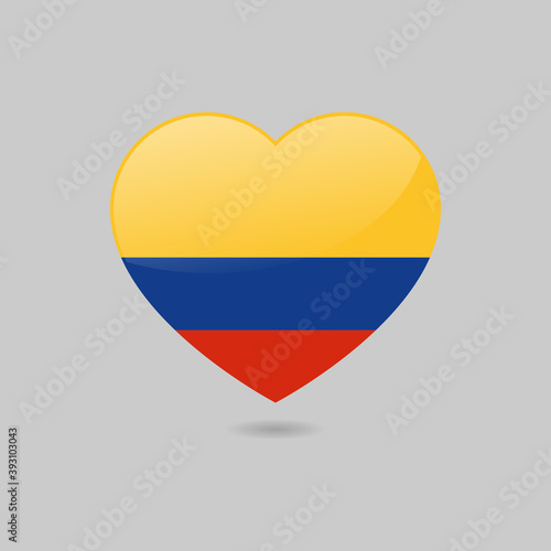 Vector Glossy Colombian Flag Heart Free Download Vector Glossy Colombian Flag Heart - GFXLoad
