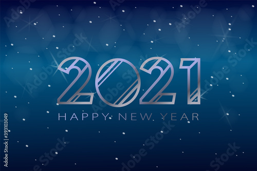 Happy new year 2021 metal background. Suitable for banner, greeting card, invitation on event.