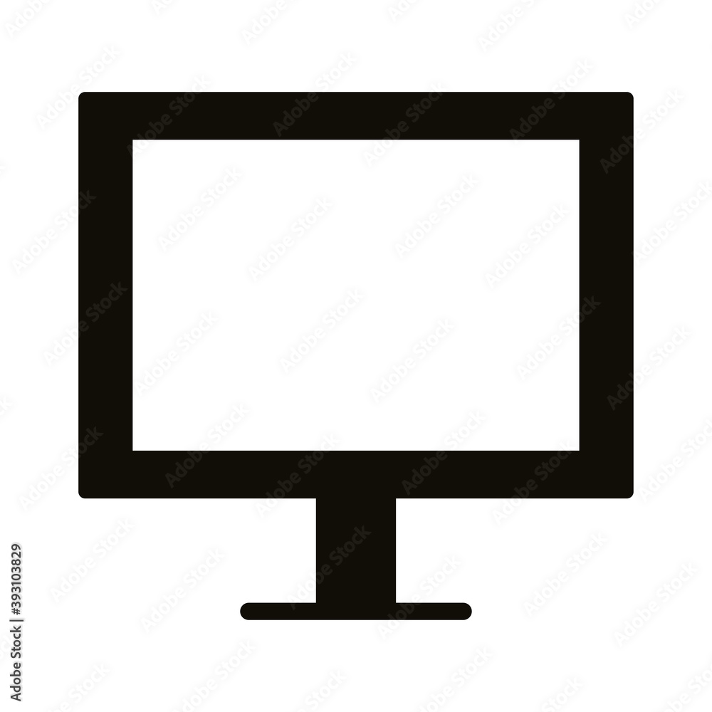 desktop computer display silhouette style icon desktop computer display silhouette style icon