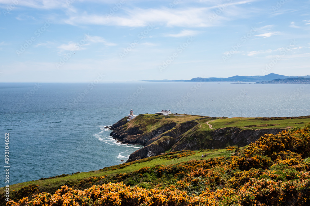 View of The Baily Lighthouse in Howth.