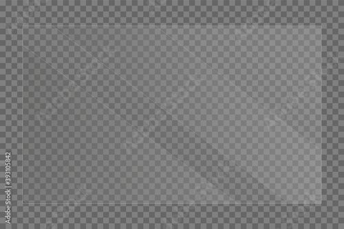 Flat glass plates set. Windows banners on transparent background.