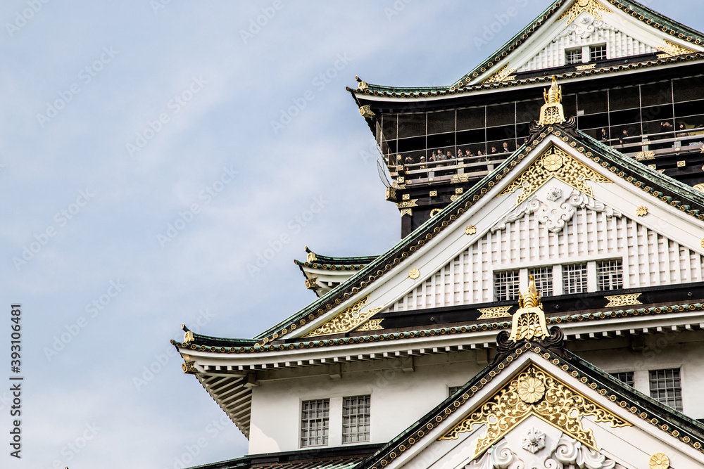 The Osaka castle of daytime_05