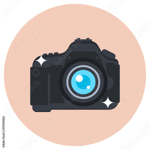 
A photographic electronic, camera flat icon
