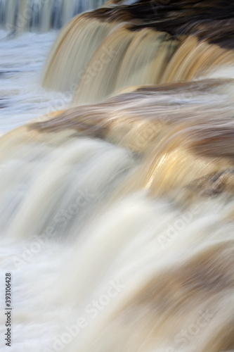 Landscape of Lower Tahquamenon Falls captured with motion blur  Michigan s Upper Peninsula  USA