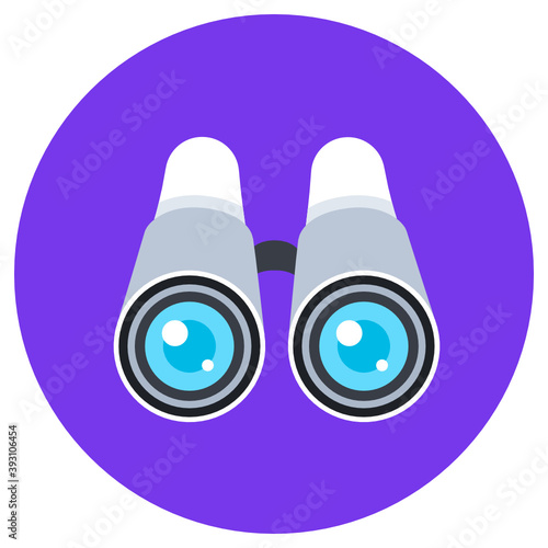 
Binoculars or field glasses are isolated on a purple background
