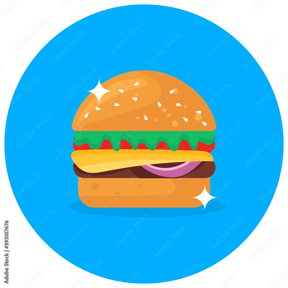 A vector of hamburger in flat rounded style
A vector of hamburger in flat rounded style