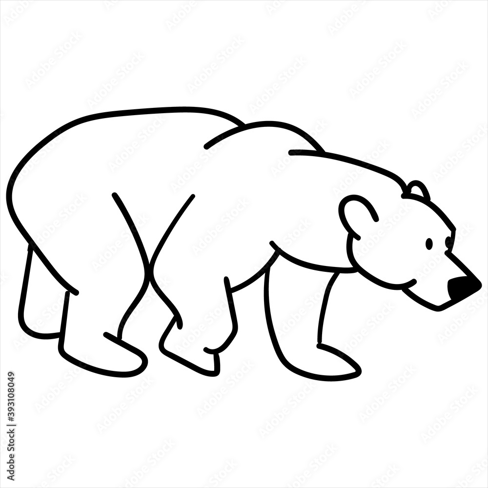 Vector of a polar bear