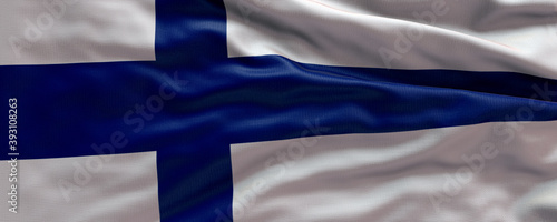 Waving flag of Finland - Flag of Finland - 3D flag background